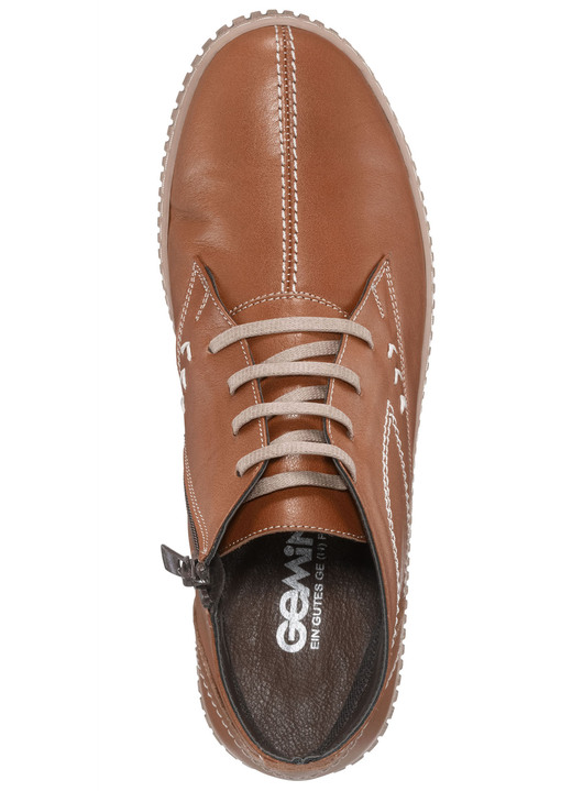 - Gemini Schnür-Bootie mit Ziernähten, in Größe 036 bis 042, in Farbe COGNAC Ansicht 3