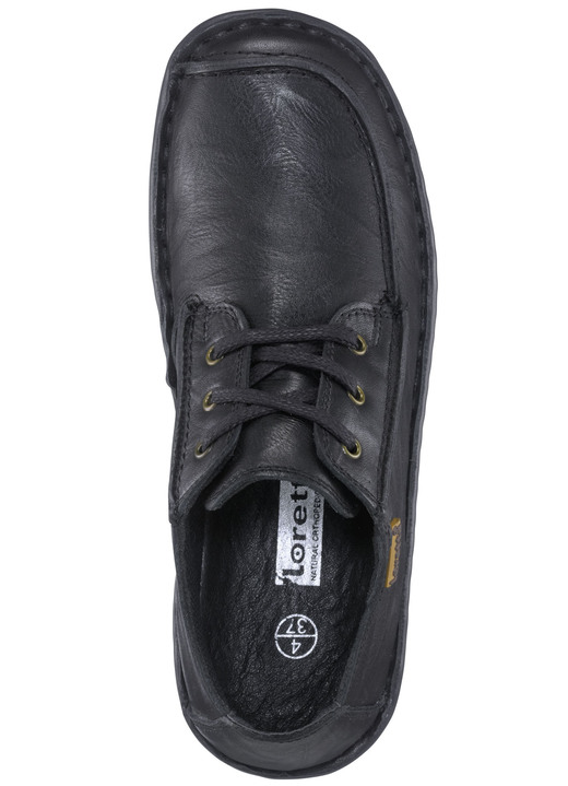 - Schnürschuh aus Nappaleder mit Knitter-Struktur, in Größe 036 bis 042, in Farbe SCHWARZ Ansicht 3