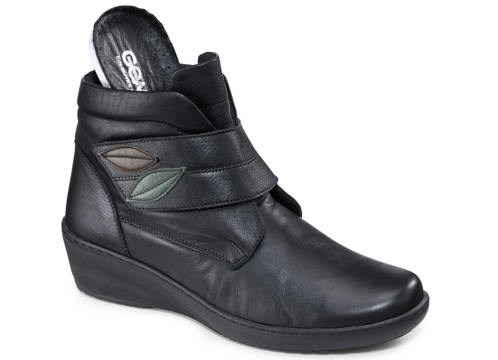 - Gemini Stiefelette aus weichem Rind-Nappaleder, in Größe 036 bis 042, in Farbe SCHWARZ Ansicht 2