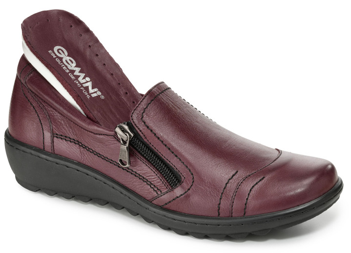 - Gemini Slipper aus weichem Rind-Nappaleder, in Größe 036 bis 042, in Farbe BORDEAUX Ansicht 2
