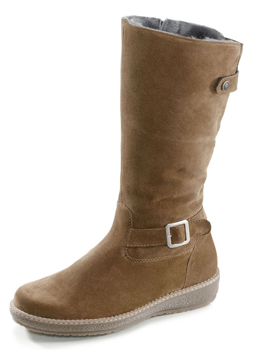 Stiefel & Stiefeletten - Waldläufer, gefütterte Damen-Stiefel, Winterschuhe, Weite H, mit Lammfell Ansicht 5 Stiefel & Stiefeletten - Waldläufer, gefütterte Damen-Stiefel, Winterschuhe, Weite H, mit Lammfell, in Größe 4 1/2 bis 9, in Farbe SCHWARZ Ansicht 5