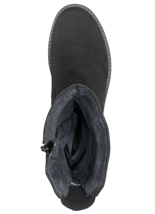 Stiefel & Stiefeletten - Waldläufer, gefütterte Damen-Stiefel, Winterschuhe, Weite H, mit Lammfell Ansicht 3 Stiefel & Stiefeletten - Waldläufer, gefütterte Damen-Stiefel, Winterschuhe, Weite H, mit Lammfell, in Größe 4 1/2 bis 9, in Farbe SCHWARZ Ansicht 3