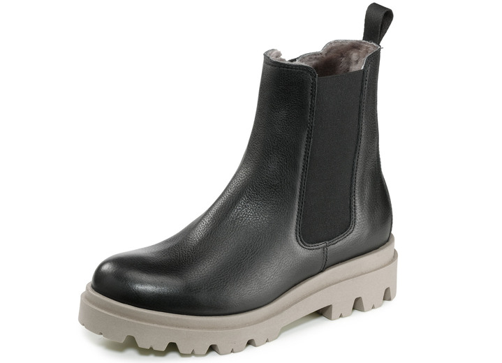 Stiefel & Stiefeletten - Trendige Stiefelette mit kuscheligem Lammfellfutter, in Größe 036 bis 041, in Farbe BEIGE Ansicht 4