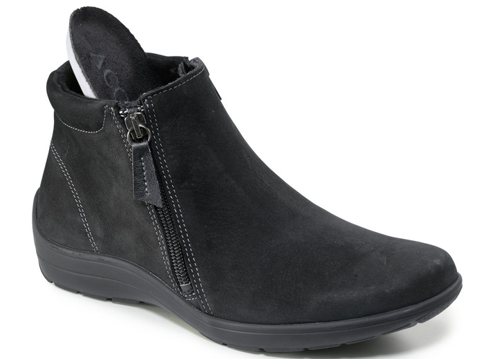 - ELENA EDEN Bootie aus Nubukleder, in Größe 036 bis 042, in Farbe SCHWARZ Ansicht 2