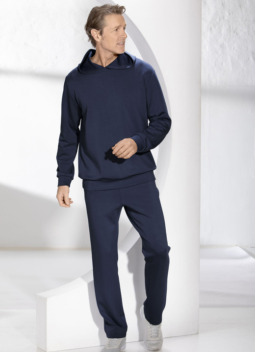 Sport- & Freizeitmode - Hoodie von „Klaus Modelle“ in 3 Farben Ansicht 2 Sport- & Freizeitmode - Hoodie von „Klaus Modelle“ in 3 Farben, in Größe L (52/54) bis XXL (60/62), in Farbe MARINE Ansicht 2