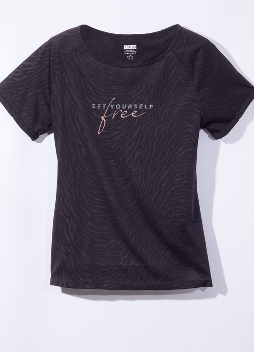 - Raglanshirt von „LPO“ in 2 Farben, in Größe 036 bis 048, in Farbe SCHWARZ