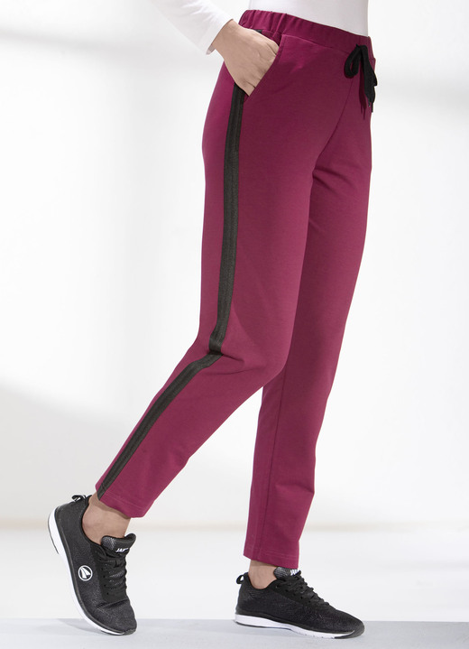 - Freizeithose von „Plantier“ in 4 Farben, in Größe 019 bis 050, in Farbe BORDEAUX-SCHWARZ