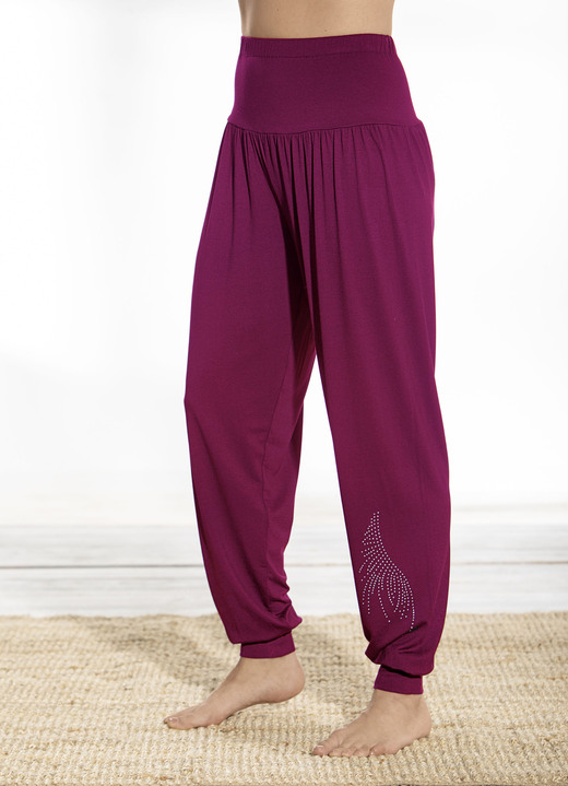 Homewear & Freizeitmode - Pump-Hose von Plantier, in Größe 036 bis 054, in Farbe BORDEAUX Ansicht 1