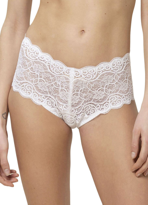 - Triumph-Amourette Slip mit Elastikspitze, in Größe 038 bis 044, in Farbe WEISS Ansicht 1