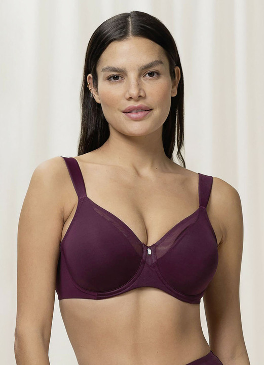 - Triumph-True Shape Sensation-Minimizer-Bügel-BH, in Größe 075 bis 100, in Cup D, in Farbe BURGUND Ansicht 1