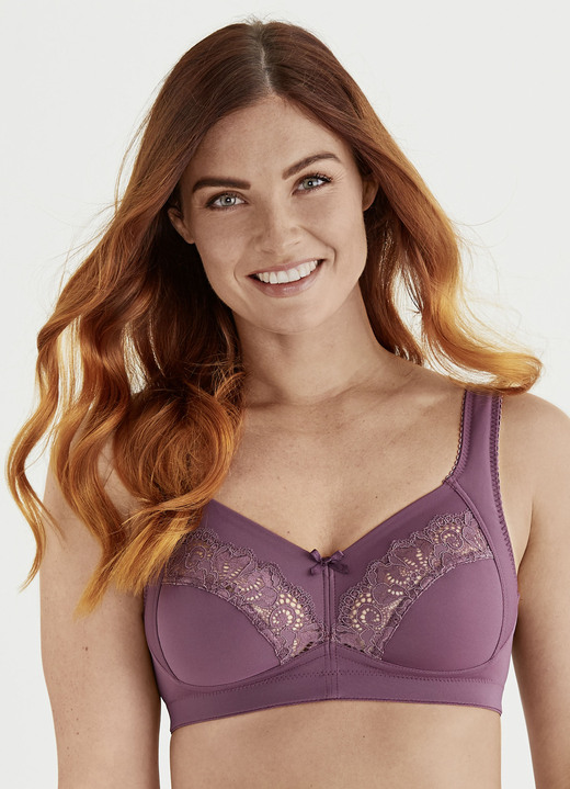 Soft-BH - Swegmark of Sweden BH mit Spitzeneinsätzen Ansicht 4 Soft-BH - Swegmark of Sweden BH mit Spitzeneinsätzen, in Größe 075 bis 110, in Cup D, in Farbe WEISS Ansicht 4