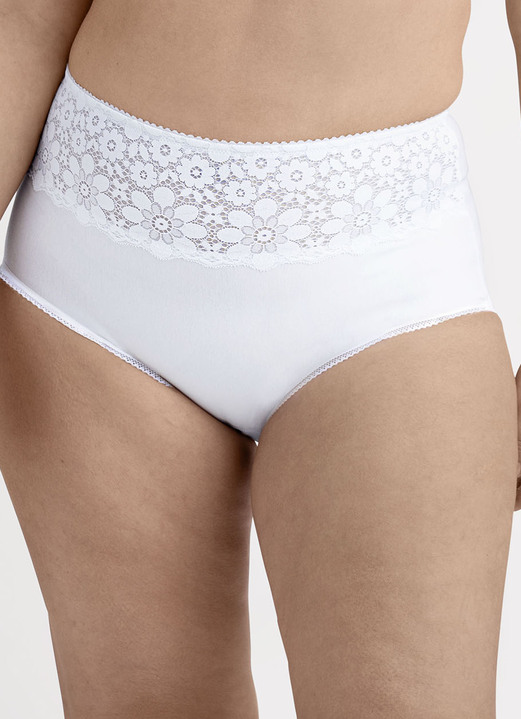 - Miss Mary Miederslip mit Elastikspitze, in Größe 042 bis 044, in Farbe WEISS Ansicht 1