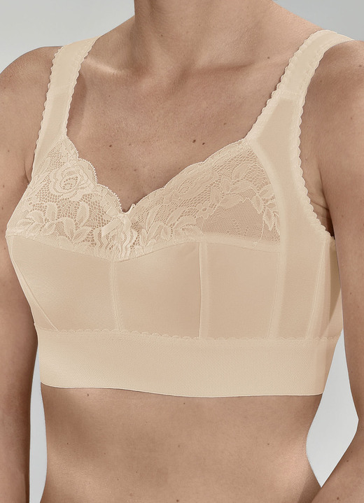 Soft-BH - BH mit extrabreitem Unterbrustband, in Größe 080 bis 120, in Cup E, in Farbe WEISS Ansicht 2