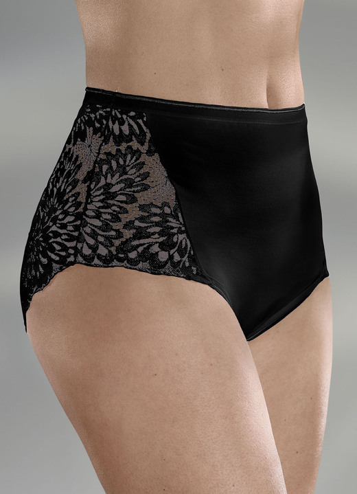 Slips - Laurina Dreierpack Slips mit hübscher Elastikspitze Ansicht 3 Slips - Laurina Dreierpack Slips mit hübscher Elastikspitze, in Größe 038 bis 050, in Farbe 2X WEISS, 1X SCHWARZ Ansicht 3