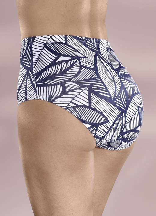 - Fünferpack Slips mit Druckdessin, in Größe 038 bis 056, in Farbe WEISS-MARINE Ansicht 2