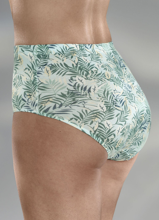 - Viererpack Slips mit Gummizug im Bund, in Größe 038 bis 056, in Farbe MINT-GRÜN-SAND Ansicht 2