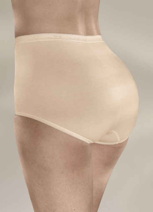 Slips - Sloggi Dreierpack Maxi Slip mit elastischen Abschlüssen, in Größe 038 bis 058, in Farbe WEISS Ansicht 6