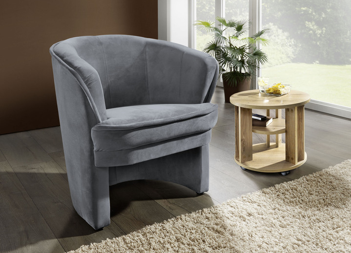 Sessel - Komfortabler Sessel auf stabilem Holzgrundgestell, in Farbe GRAU Ansicht 1