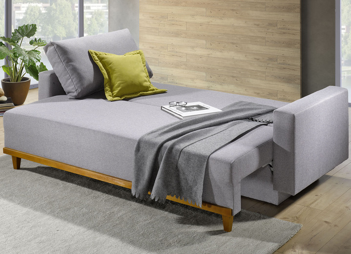 Schlafsofas - Schlafsofa mit komfortabler Bonnellfederung, in Farbe GRAU Ansicht 2