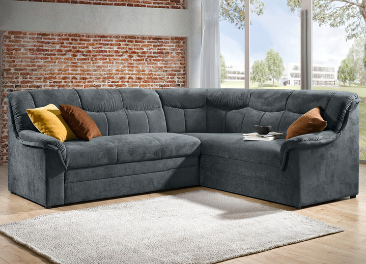 Polsterecken - Frei im Raum aufstellbare Polsterecke mit Bettfunktion, in Farbe BRAUN Ansicht 15