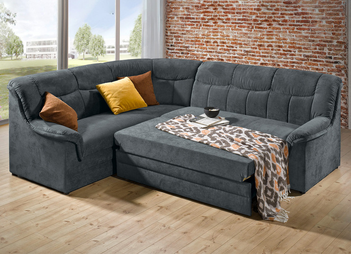 Polsterecken - Frei im Raum aufstellbare Polsterecke mit Bettfunktion, in Farbe BRAUN Ansicht 4