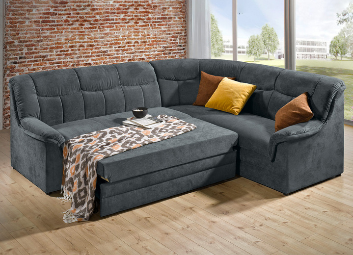 Polsterecken - Frei im Raum aufstellbare Polsterecke mit Bettfunktion, in Farbe BRAUN Ansicht 16