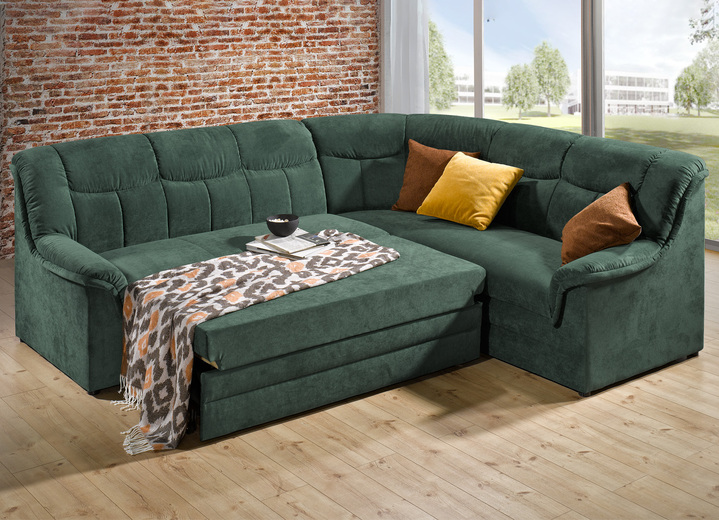 Polsterecken - Frei im Raum aufstellbare Polsterecke mit Bettfunktion, in Farbe BRAUN Ansicht 14