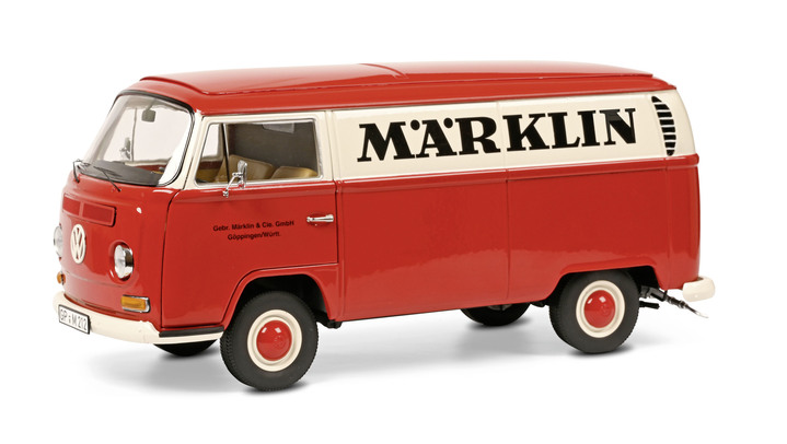 - Schuco VW T2a Kasten aus Zinkdruckguss, in Farbe ROT-WEISS
