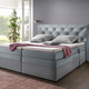 Boxspringbetten - Boxspringbett elektrisch verstellbar per Fernbedienung, in Farbe ESPRESSO – Farbe GRAU – Ansicht 1