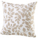 Dekokissen & Hüllen - Kissenbezug mit hübschem Blättermotiv, in Größe 905 (Kissenbezug, 38x38 cm) bis 910 (Kissenbezug, 50x50 cm), in Farbe WEISS-GOLD – Farbe WEISS-BEIGE – Ansicht 1