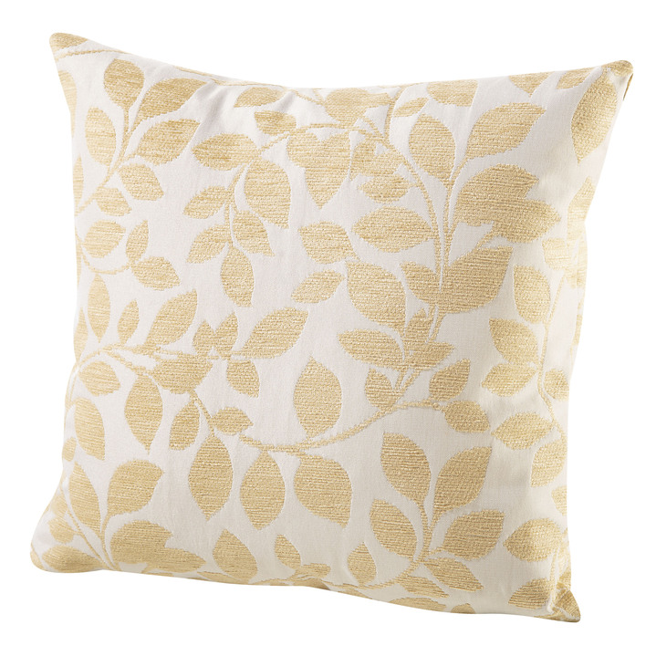 Dekokissen & Hüllen - Kissenbezug mit hübschem Blättermotiv, in Größe 905 (Kissenbezug, 38x38 cm) bis 910 (Kissenbezug, 50x50 cm), in Farbe GRAU-WEISS Ansicht 3