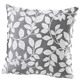Dekokissen & Hüllen - Kissenbezug mit hübschem Blättermotiv, in Größe 905 (Kissenbezug, 38x38 cm) bis 910 (Kissenbezug, 50x50 cm), in Farbe GRAU-WEISS – Farbe GRAU-WEISS – Ansicht 1