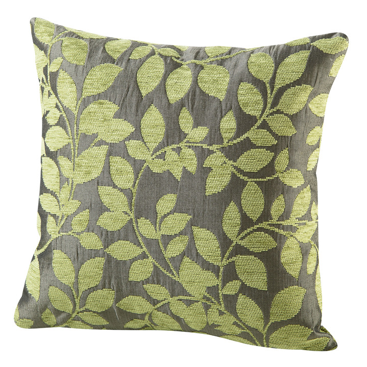 Dekokissen & Hüllen - Kissenbezug mit hübschem Blättermotiv, in Größe 905 (Kissenbezug, 38x38 cm) bis 910 (Kissenbezug, 50x50 cm), in Farbe WEISS-GOLD Ansicht 6