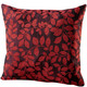 Dekokissen & Hüllen - Kissenbezug mit hübschem Blättermotiv, in Größe 905 (Kissenbezug, 38x38 cm) bis 910 (Kissenbezug, 50x50 cm), in Farbe GRAU-WEISS – Farbe BORDEAUX-ROT – Ansicht 1
