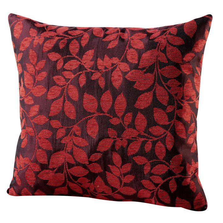 Dekokissen & Hüllen - Kissenbezug mit hübschem Blättermotiv, in Größe 905 (Kissenbezug, 38x38 cm) bis 910 (Kissenbezug, 50x50 cm), in Farbe GRAU-WEISS Ansicht 4