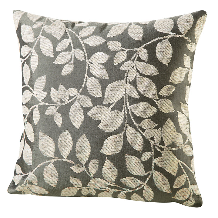 Dekokissen & Hüllen - Kissenbezug mit hübschem Blättermotiv, in Größe 905 (Kissenbezug, 38x38 cm) bis 910 (Kissenbezug, 50x50 cm), in Farbe WEISS-GOLD Ansicht 4