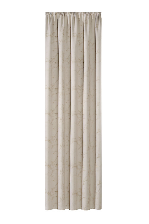 Klassisch - Blickdichter Verdunkelungsschal mit Kräuselband, in Größe 358 (H145xB140 cm) bis 456 (H245xB140 cm), in Farbe BEIGE Ansicht 1