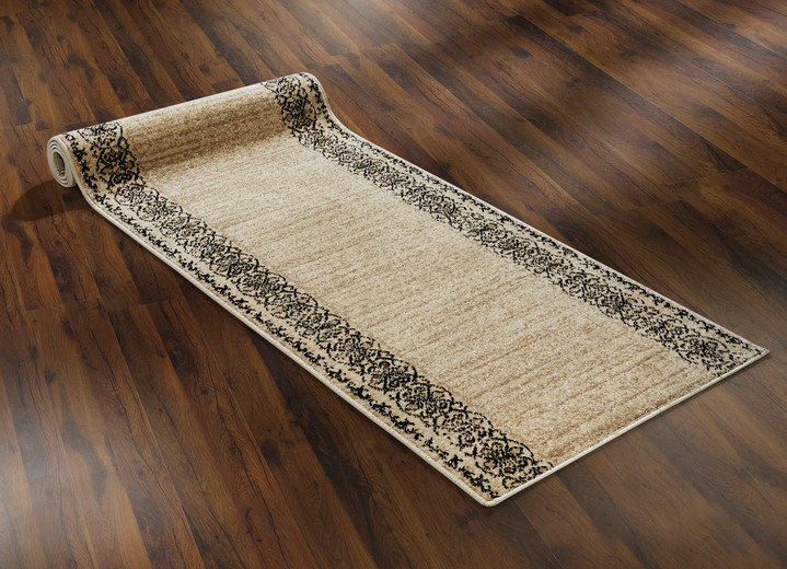 Läufer & Stufenmatten - Hochwertiger Läufer nach Wunschmaß mit Rankenmotiv, in Größe 101 (Läufer, 67 cm breit) bis 106 (Läufer, 100 cm breit), in Farbe BRAUN Ansicht 3