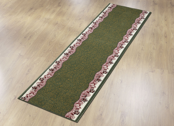 Läufer & Stufenmatten - Strapazierfähige Läufer in Wunschlänge, in Größe 101 (Läufer, 60 cm breit) bis 109 (Läufer, 120 cm breit), in Farbe GRÜN Ansicht 1