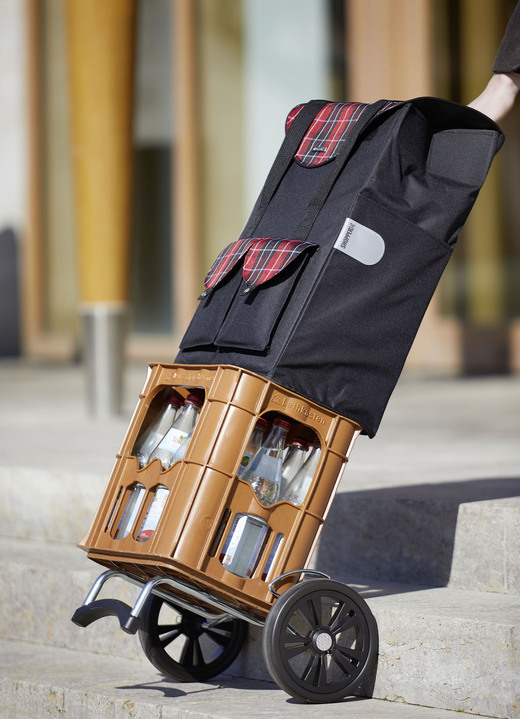 Einkaufstrolleys - Profi-Einkaufsroller mit extragroßen Rädern, in Farbe SCHWARZ, in Ausführung Einkaufsroller mit Thermofach Ansicht 2