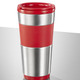 - Single-Kaffeemaschine mit Keramik- und Thermobecher, in Farbe ROT – Farbe ROT – Ansicht 2