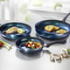 Töpfe & Pfannen - Meteor Pfannen-Set mit megaharter Diamant-Keramik-Antihaft-Premiumbeschichtung, in Farbe BLAU – Farbe BLAU – Ansicht 1