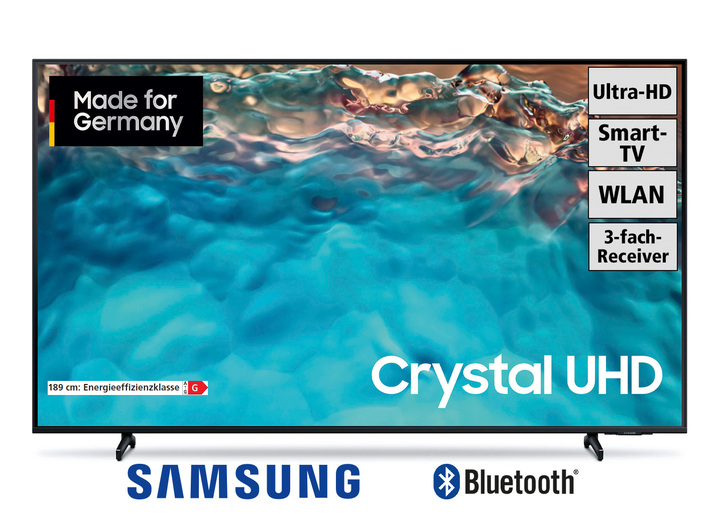 - Samsung 4K-Ultra-HD-LED-Fenseher mit Smart-TV und WLAN, in Farbe SCHWARZ Ansicht 1