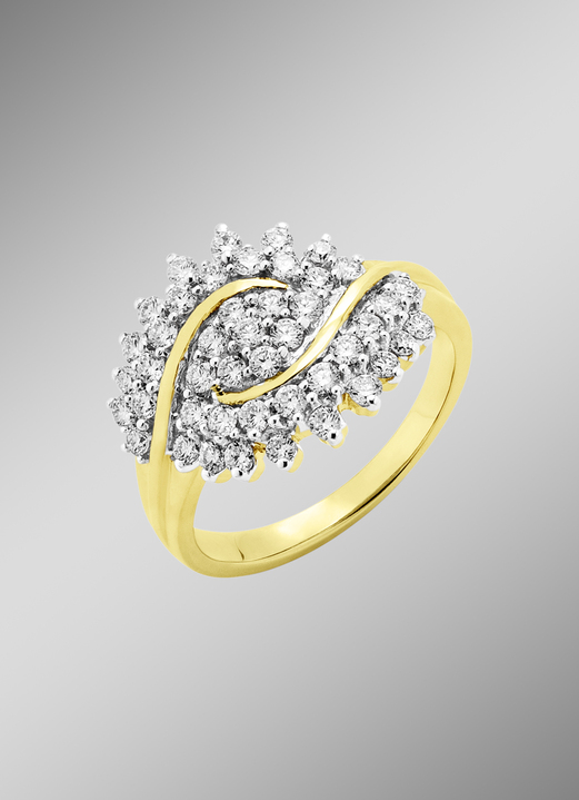 Ringe - Damenring  mit 45 Brillanten, in Größe 160 bis 220, in Farbe  Ansicht 1