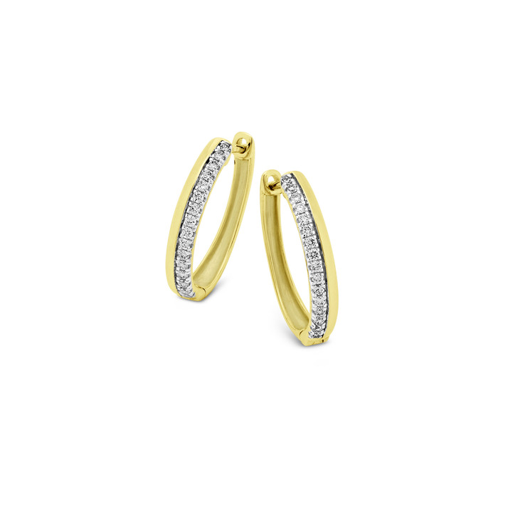 - Edle Ohrringe mit Brillanten, in Farbe  Ansicht 2