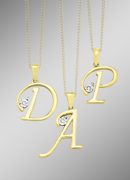 Buchstabenanhänger mit Brillant - Damen-Diamantschmuck | BADER