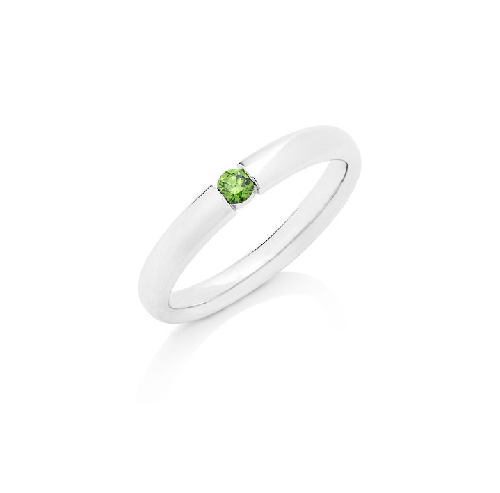 - Feiner Damenring mit Brillant, in Größe 160 bis 220, in Farbe GRÜN Ansicht 2