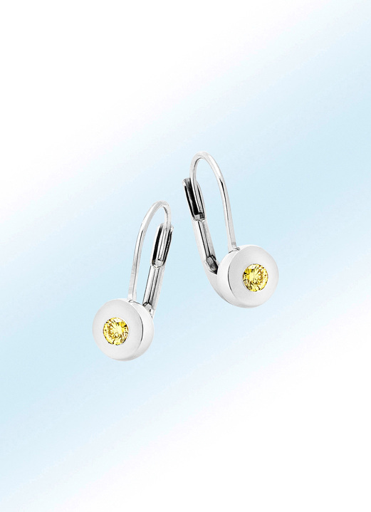 - Feine Ohrringe mit Brillanten, in Farbe GELB Ansicht 1