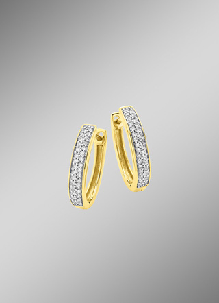Edle Creolen mit Diamanten