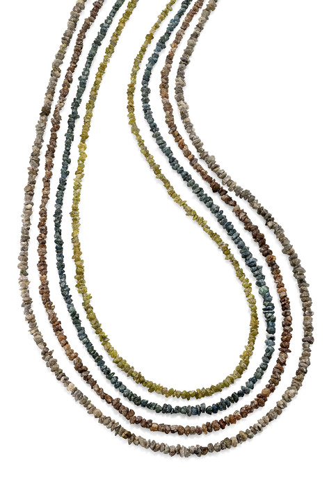 - Wundervolle Halskette mit Roh-Diamanten, in Farbe GRAU Ansicht 2